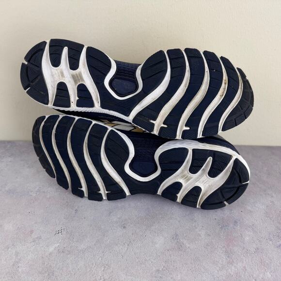 Asics Shoes Women's 10.5 Gel Nimbus 22 Running Walking Sneakers Blue Gold READ - Picture 7 of 16